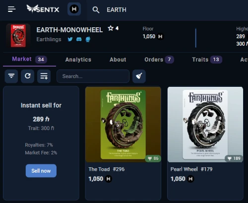 sentx-EARTH-MONOWHEEL-market-price