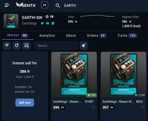 sentx-EARTH-SW-Earthlings-Steam-Watch-market-price