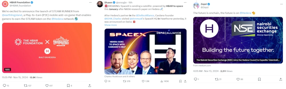 x-developer-post-hedera-Hashgraph-Earthlingsland-foundation-spacex-nse